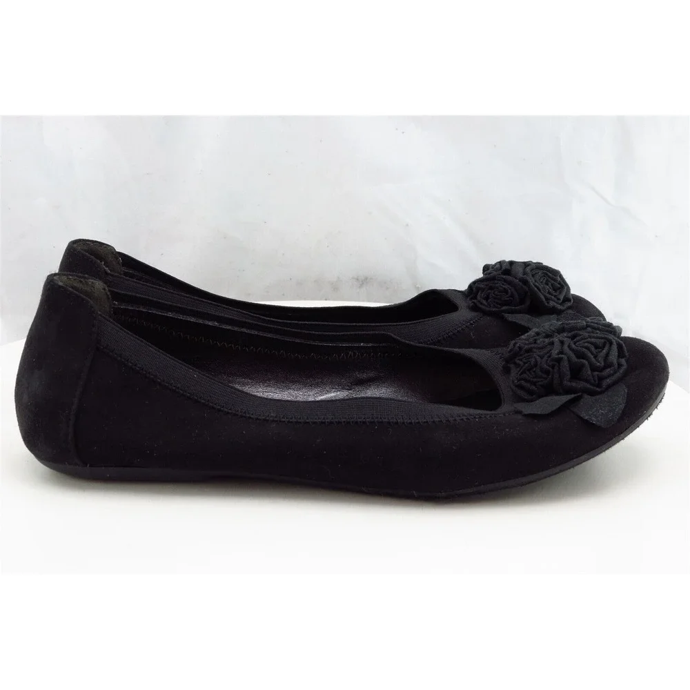 Kenneth Cole Reaction Youth Girls Shoes Size 6 M‎ Black Flat Textile